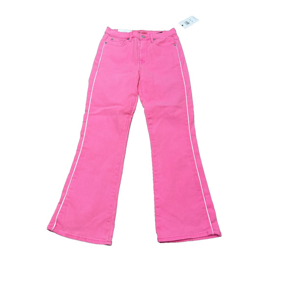 7 For All Mankind Womens 27 Pink High Waist Slim Kick Jeans Barbiecore NWT - Picture 1 of 10